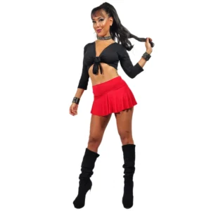 Minifalda Acampanada plato Roja Sexy