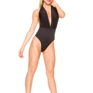 Body Escote Marylin Negro de lycra Opaca